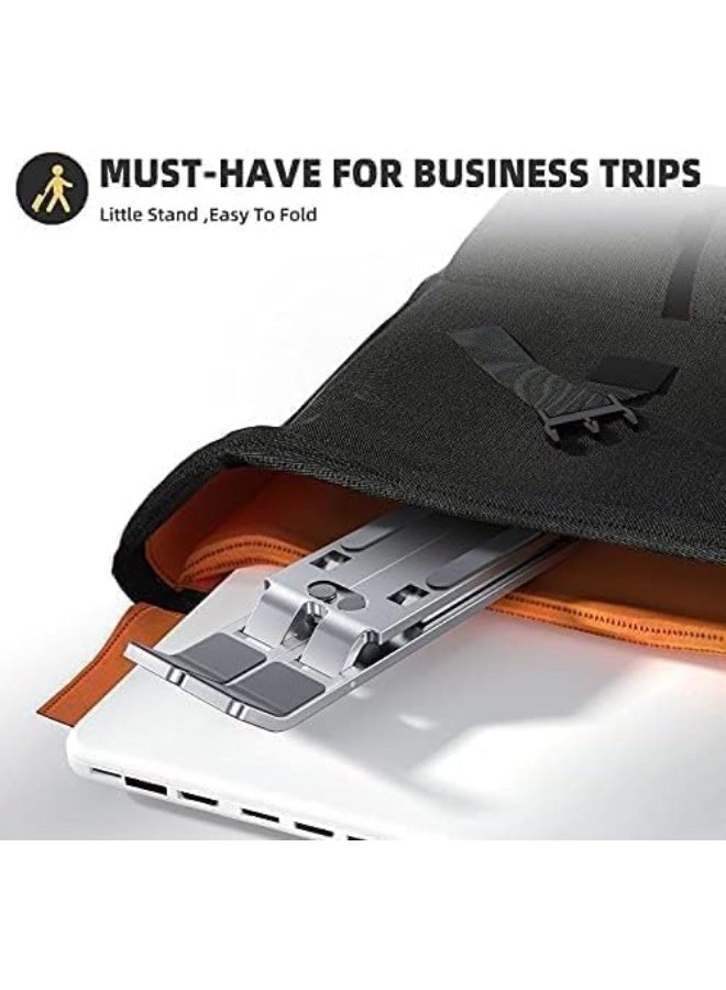 Desktop laptop stand, foldable portable laptop stand made of ABS + silicone, notebook stand with good ventilation for MacBook Pro Air, Lenovo, Dell, HP, laptops and tablets - Image 2